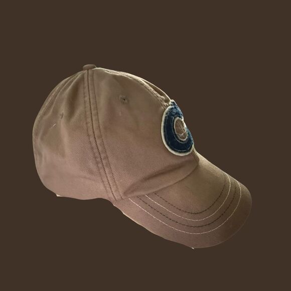 Cremieux Tan Blue Puffy Logo Adjustable Back Hat Baseball Cap - Picture 5 of 8